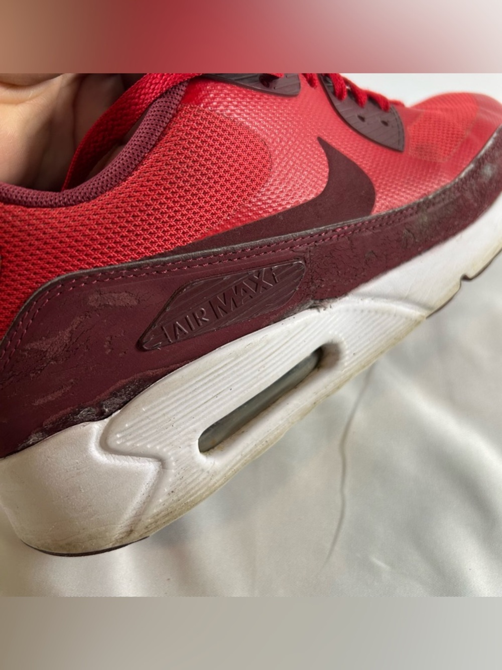 Nike Air Max 90 Ultra 2.0 Essential 875695600 Red Mens 10.5 No box *flaws* - Picture 16 of 16